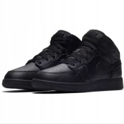 NIKE Air Jordan 1 Mid buty damskie całe czarne triple Black rozmiar 38,5