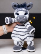 Pluszak maskotka komforter dla niemowląt Zebra