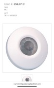 Czujka ruchu PIR honeywell ademco panoramiczna 360 stopni 997