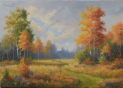 Marek Rudziński "Powiew jesieni" Olej. 70x50cm. NOWY