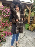 Parka z lisem naturalnym 