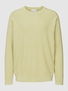 CK Calvin Klein Sweter REVERSED OTTOMAN TEXTURE - jasnozielony rozm. S