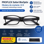 Okulary PROFLEX Safari BluOptix +2.5 – filtr światła niebieskiego