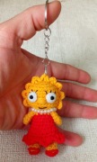 Lisa Simpson na szydełku, brelok, zawieszka 