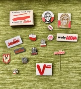 SOLIDARNOŚĆ KOLEKCJA PRZYPINEK I ZNACZKÓW