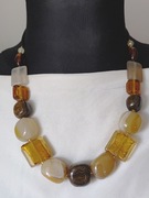 Promocja!Naszyjnik korale  Agat Magnezyt Szkło  Wen. 