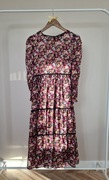 Kwiatowa sukienka maxi Zara XS bufki