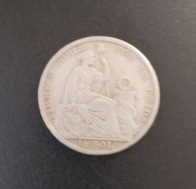 Peru. 1/2 sol 1923 Srebro.