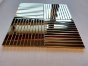 Mozaika stalowa super gold 30x30cm paski