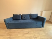 Granatowa Kanapa z funkcją spania 225x94, Agata Meble