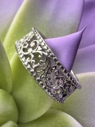 Srebrna obrączka 925 z ażurowym wzorem rozmiar 14