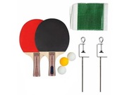 Rakietki 2szt. do tenisa stołowego ping ponga Siatka 3 piłeczki Zestaw