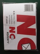 Koperta C6 papierowa samoklejaca 114x162 25 szt.