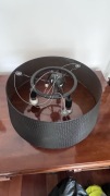 Designerska Lampa Wisząca | Czarny Ażurowy Abażur | Stan Idealny