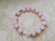 Różaniec bransoletka dziesiątka  różowa koraliki 10 mm