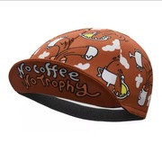 Czapeczka kolarska pod kask z napisem NO Coffe no trophe