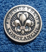 Konstancin - metalowa przypinka hufca ZHP Uroczysko 