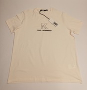 Koszulka męska logo  Karl Lagerfeld  ivory 2xl  