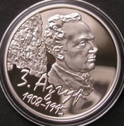 Białoruś 10 rubli 2008 - Azgur Zair - srebro - stan menniczy , 3000 sztuk !