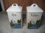 włocławek T&A PROGRES stare 2x pojemnik cukier ryż