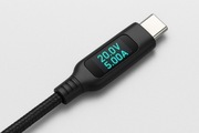 Kabel USB-C 100 W z wyświetlaczem LED – monitor napięcia / prądu