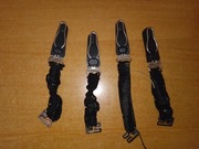 Żabki do podwiązek zapięcia klipsy rajstop pończoch PRL lata 70 4 szt