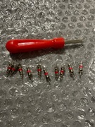 20 szt Zaworek wentyla Aligator do dętek typu Schrader + klucz