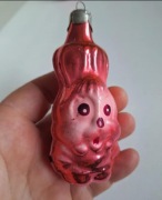 Bombka PRL stara kształtka na choinke 