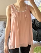 Różowa zwiewna bluzka Nuna Lie