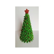 Choinka z makaronu zielona 24 cm ozdoba świąteczna handmade