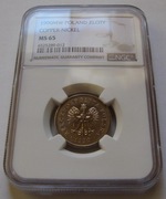 1 zł złoty 1990 rok NGC Ms 65 - UNC.