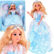 Anlily lalka Śnieżna Królewna w niebieskiej sukni w śnieżynki ZA5702
