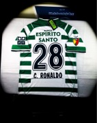 S) CRISTIANO RONALDO 7 SPORTING 2002/03 Jersey Vintage Nowa Domowa Koszulka