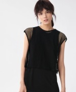 Oysho Bluzka Koszulka z siateczką Joga Pilates 36 S czarna