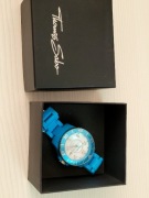 Zegarek na bransolecie z nową baterią marka THOMAS SABO  NIEBIESKI datownik