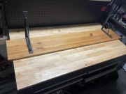 Półka z litego drewna i metalu 120 x 20 cm! Stan idealny!