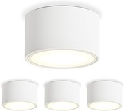 KYOTECH 4x Reflektory LED Natynkowe Biały Mat – 4000K 6W 550 lm | Ø95x55 mm