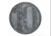 10 Feningów 1920. Wolne Miasto Gdańsk. Duże cyfry, bardzo rzadkie