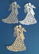 piękna ażurowa  para młoda -2 x 3 sztuki