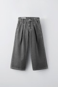 ZARA luźne spodnie jeansowe z zaszewkami Wide Leg 140 NOWE