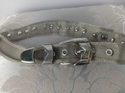 Srebrny pasek damski metalowy plecionka rozmiar 85