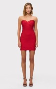 Bandażowa czerwona sukienka Harve Leger - celeb boutique nowa z metką