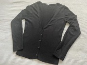 ITIMISSIMI czarny rozpinamy sweterek kardigan wełna angora 40