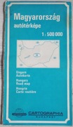 Węgry Mapa samochodowa