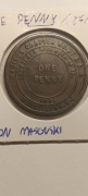 One Penny 1871 Żeton Masonski
