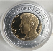10 zł 2009  65. ROCZNICA POWSTANIA WARSZAWSKIEGO  TADEUSZ GAJCY Ag 925  UNC