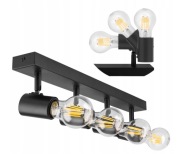 Lampa Sufitowa LED Szyna REGULOWANA 4x E27 Listwa LOFT Nowoczesna