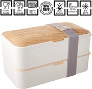 Lunch-box  śniadanie, obiad- dwupoziomowe 