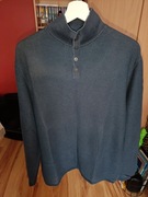 Niebieski/granatowy sweter męski rozpinany L