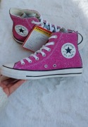 Wysokie Błyszczące Trampki Converse rozmiar 38